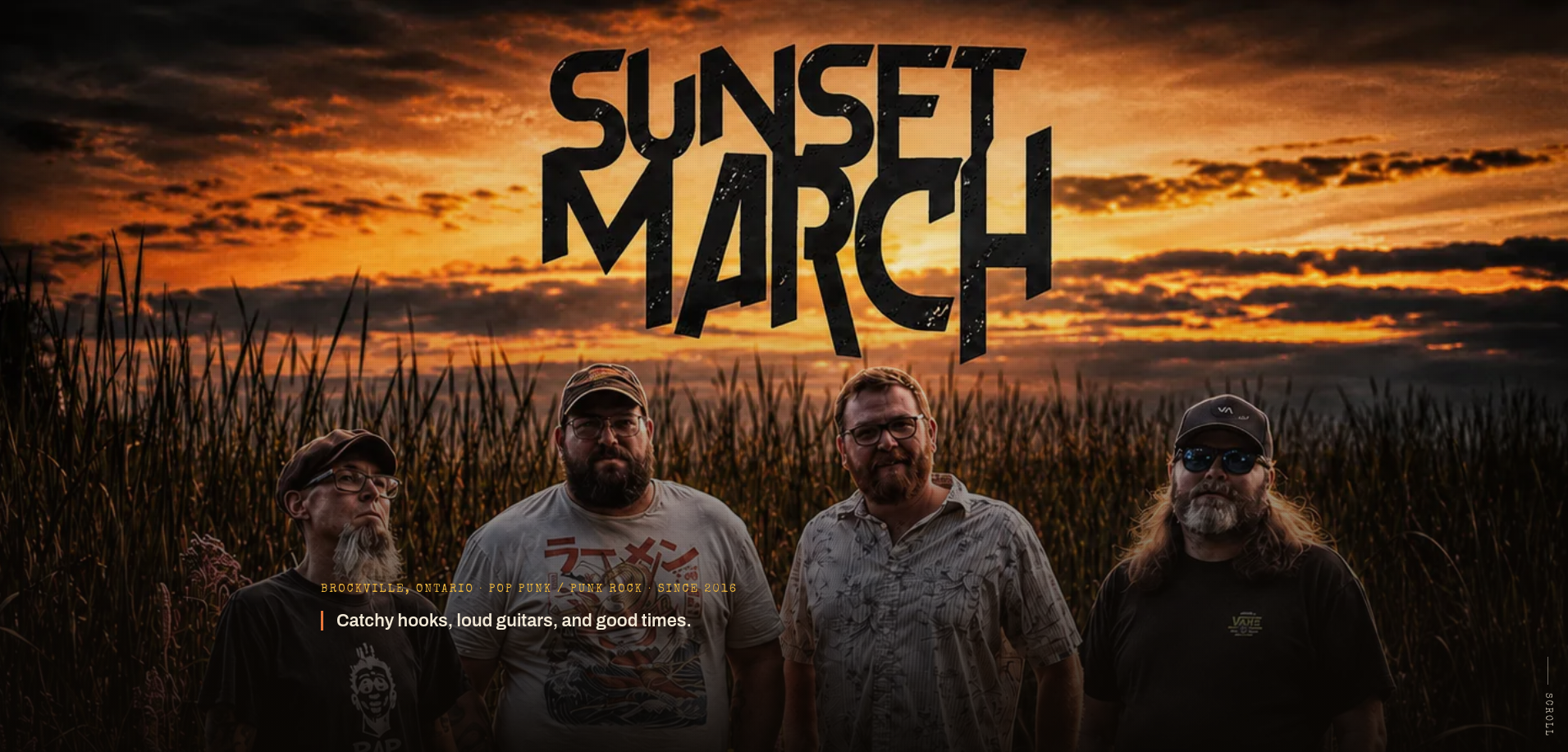 Sunset March band website